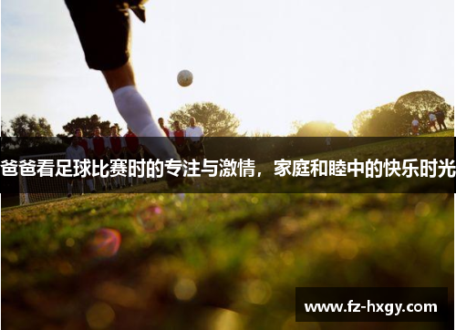 爸爸看足球比赛时的专注与激情，家庭和睦中的快乐时光